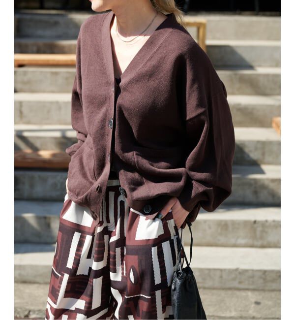 OUTDOOR PRODUCTS Usual Things「リネンコットンVネックコクーンカーディガン」|カーディガン|