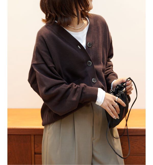 OUTDOOR PRODUCTS Usual Things「リネンコットンVネックコクーンカーディガン」|カーディガン|