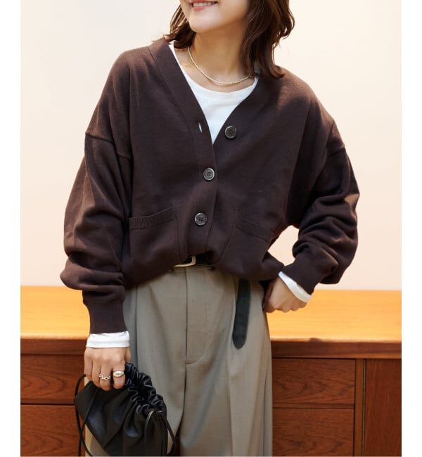 OUTDOOR PRODUCTS Usual Things「リネンコットンVネックコクーンカーディガン」|カーディガン|