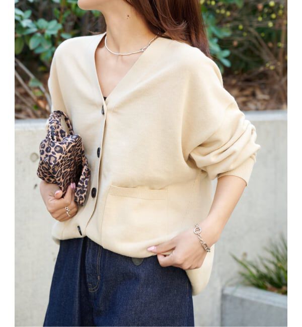 OUTDOOR PRODUCTS Usual Things「リネンコットンVネックコクーンカーディガン」|カーディガン|