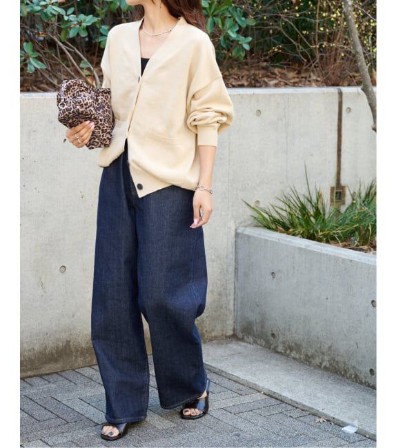 OUTDOOR PRODUCTS Usual Things「リネンコットンVネックコクーンカーディガン」|カーディガン|