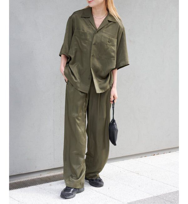 OUTDOOR PRODUCTS Usual Things「ヴィンテージサテンタンブラーイージーパンツ　セットアップ対応」|スラックス|