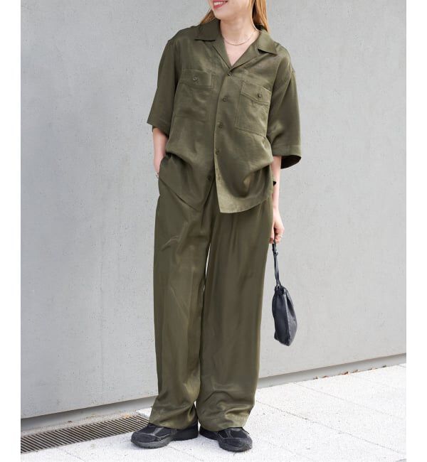 OUTDOOR PRODUCTS Usual Things「ヴィンテージサテンタンブラーイージーパンツ　セットアップ対応」|スラックス|