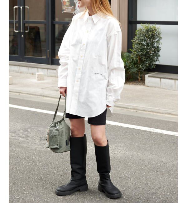 OUTDOOR PRODUCTS Usual Things「RATIONAL GIRLロゴ刺繍オックスフォードシャツ」|シャツ・ブラウス|