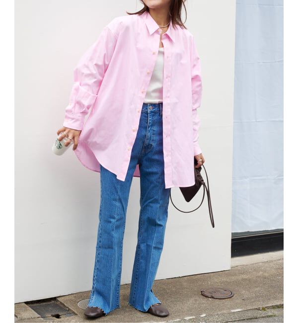 OUTDOOR PRODUCTS Usual Things「RATIONAL GIRLロゴ刺繍オックスフォードシャツ」|シャツ・ブラウス|