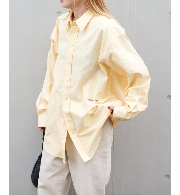 OUTDOOR PRODUCTS Usual Things「RATIONAL GIRLロゴ刺繍オックスフォードシャツ」|シャツ・ブラウス|イエロー