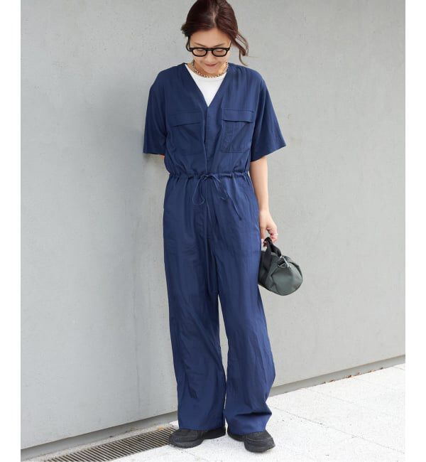 OUTDOOR PRODUCTS Usual Things「ダブルポケットVネックオールインワン」|オールインワン|