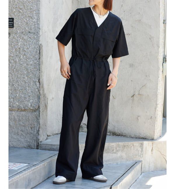 OUTDOOR PRODUCTS Usual Things「ダブルポケットVネックオールインワン」|オールインワン|