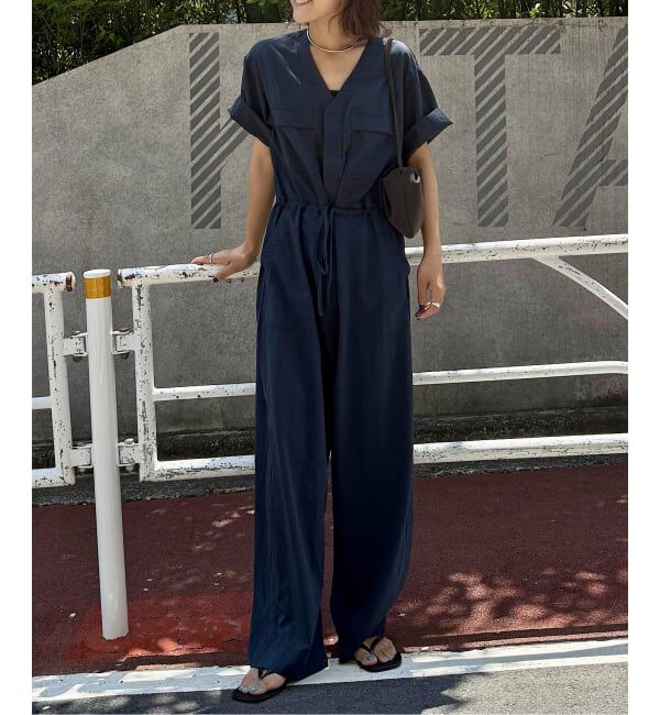 OUTDOOR PRODUCTS Usual Things「ダブルポケットVネックオールインワン」|オールインワン|