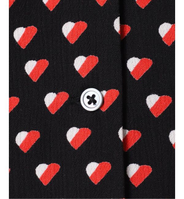 OUTDOOR PRODUCTS Usual Things「フラワープリント五分袖フリルブラウス」|シャツ・ブラウス|