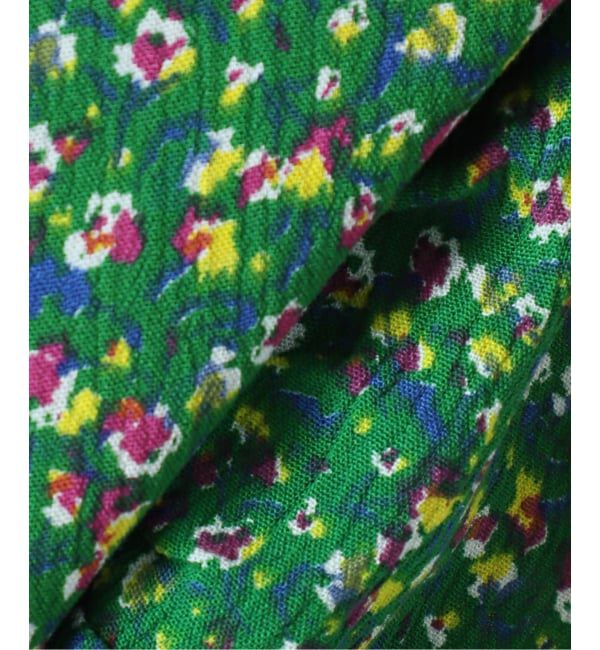 OUTDOOR PRODUCTS Usual Things「フラワープリント五分袖フリルブラウス」|シャツ・ブラウス|