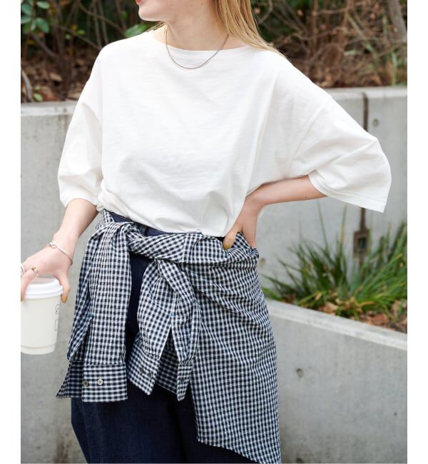 OUTDOOR PRODUCTS Usual Things「≪予約≫スラブテンジク 五分袖TEE」|Tシャツ・カットソー|