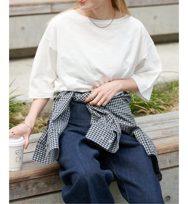 OUTDOOR PRODUCTS Usual Things「≪予約≫スラブテンジク 五分袖TEE」|Tシャツ・カットソー|