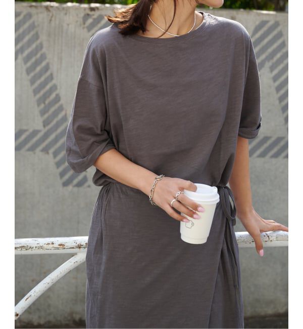 OUTDOOR PRODUCTS Usual Things「≪予約≫スラブテンジク 五分袖TEE」|Tシャツ・カットソー|グレー