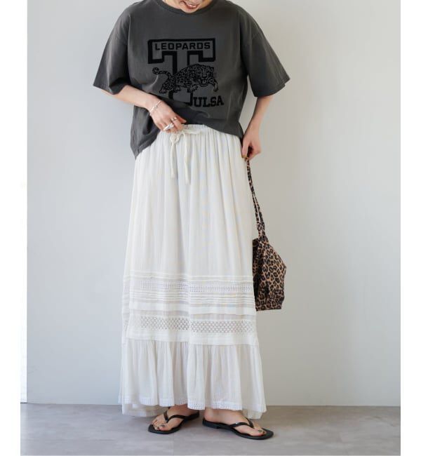 OUTDOOR PRODUCTS Usual Things「≪予約≫コットンレーストリムスカート」|スカート|