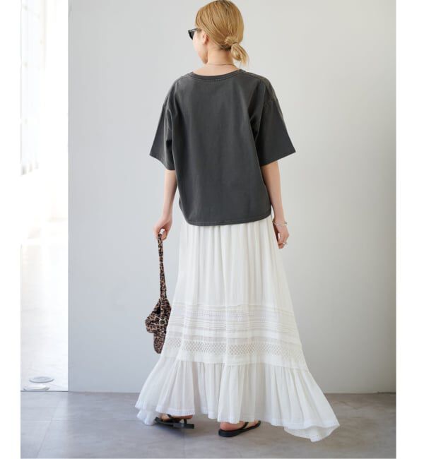 OUTDOOR PRODUCTS Usual Things「≪予約≫コットンレーストリムスカート」|スカート|