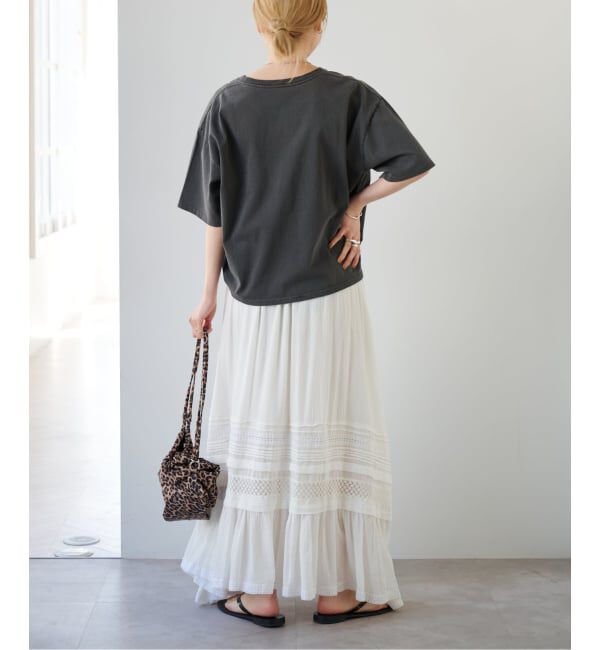 OUTDOOR PRODUCTS Usual Things「≪予約≫コットンレーストリムスカート」|スカート|