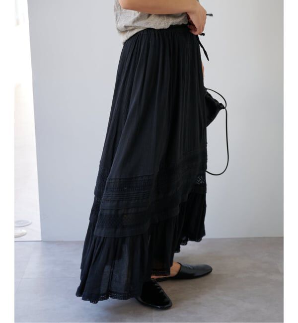 OUTDOOR PRODUCTS Usual Things「≪予約≫コットンレーストリムスカート」|スカート|