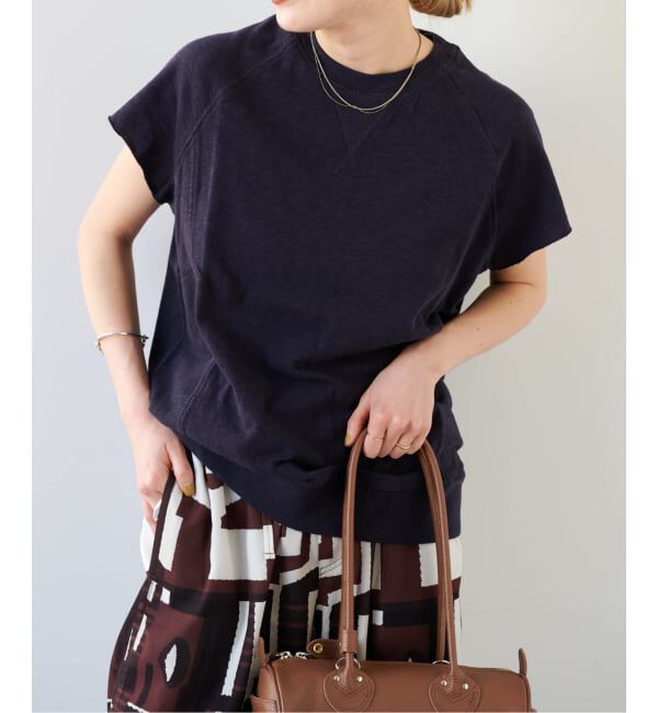 OUTDOOR PRODUCTS Usual Things「≪予約≫スラブストレッチフレンチスリーブTEE」|Tシャツ・カットソー|ネイビー