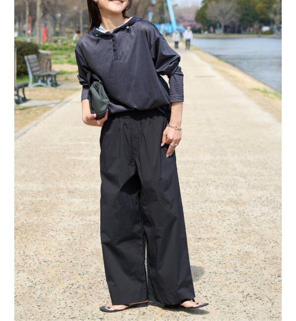 OUTDOOR PRODUCTS Usual Things「≪予約≫ACTIVE WEAR ナイロンライトタイプライターバンドウエストバギーパンツ」|スラックス|