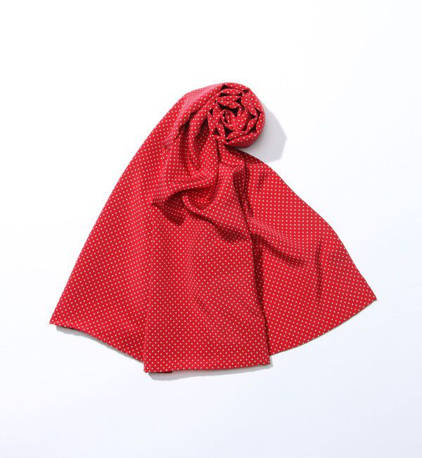 TOMORROWLAND GOODS「TOMORROWLAND シルク ドットストール」|ストール|レッド系