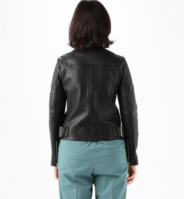 DES PRES「ラムレザー ノーカラージャケット」|ライダースジャケット|