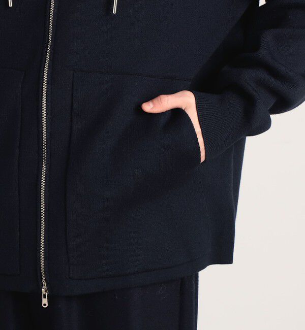 CABaN「CABaN コットンカシミヤ ジップパーカ」|ニット・セーター|