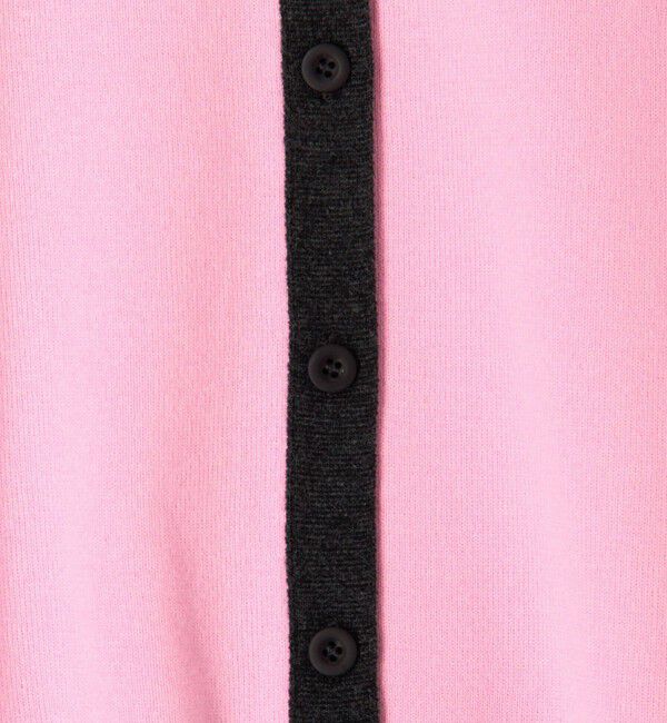 CABaN「コットンカシミヤ バイカラークルーネックカーディガン」|カーディガン|