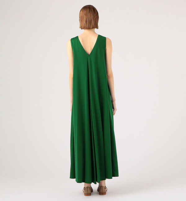 CABaN「キュプラポリエステルスムース Vネックワンピース」|ワンピース|