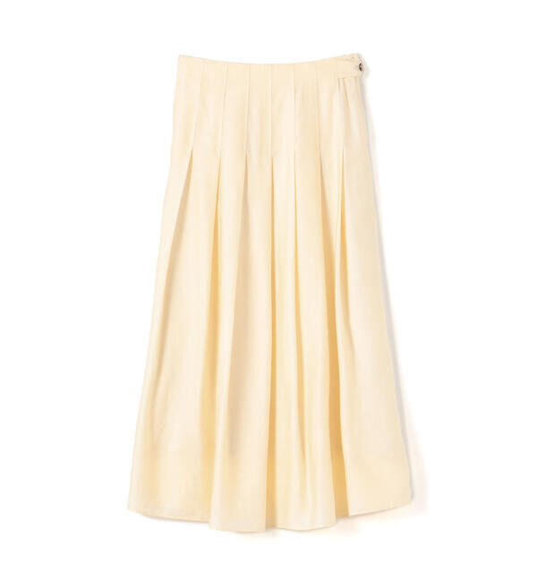 Ballsey「コットンドビーツイル タックプリーツロングスカート」|フレア|