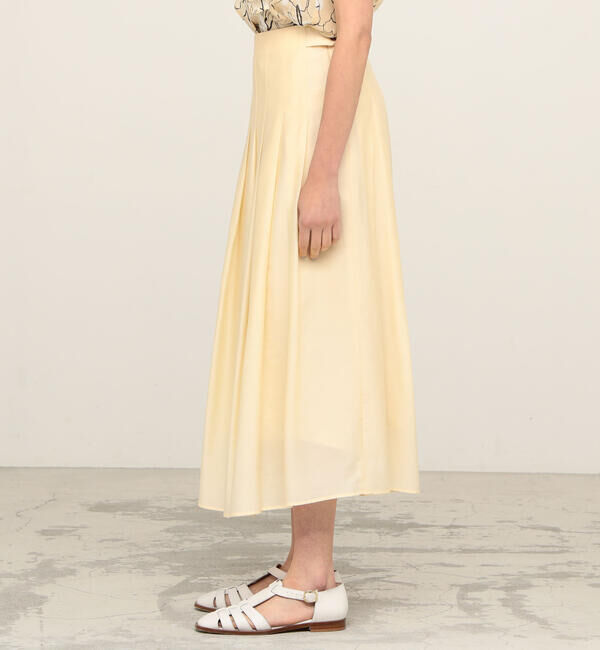 Ballsey「コットンドビーツイル タックプリーツロングスカート」|フレア|