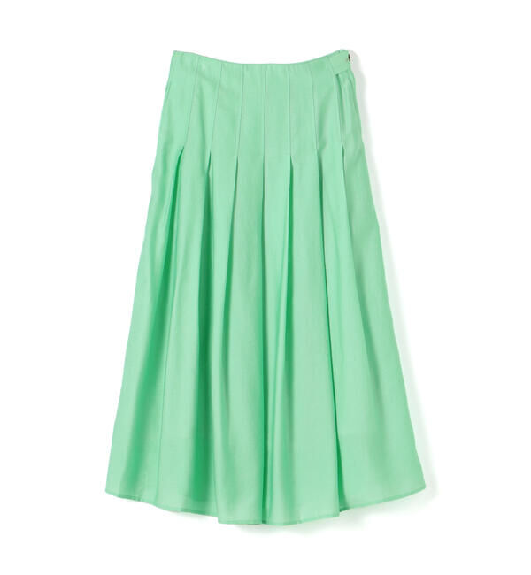 Ballsey「コットンドビーツイル タックプリーツロングスカート」|フレア|