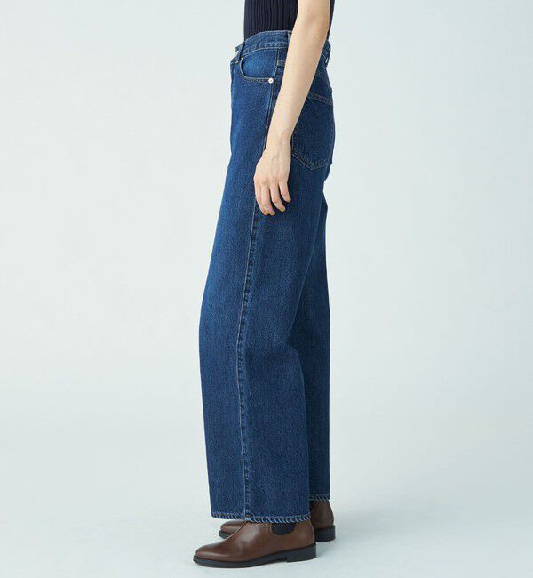 MACPHEE「デニム ワイドストレートパンツ」|デニム|