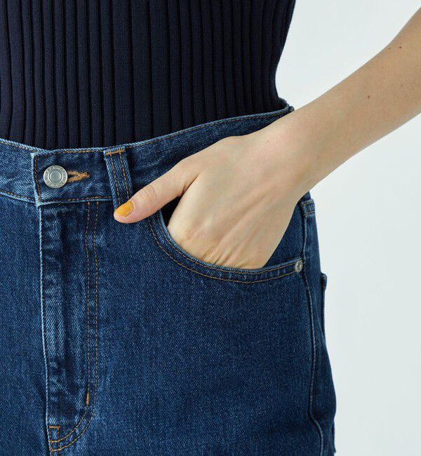 MACPHEE「デニム ワイドストレートパンツ」|デニム|