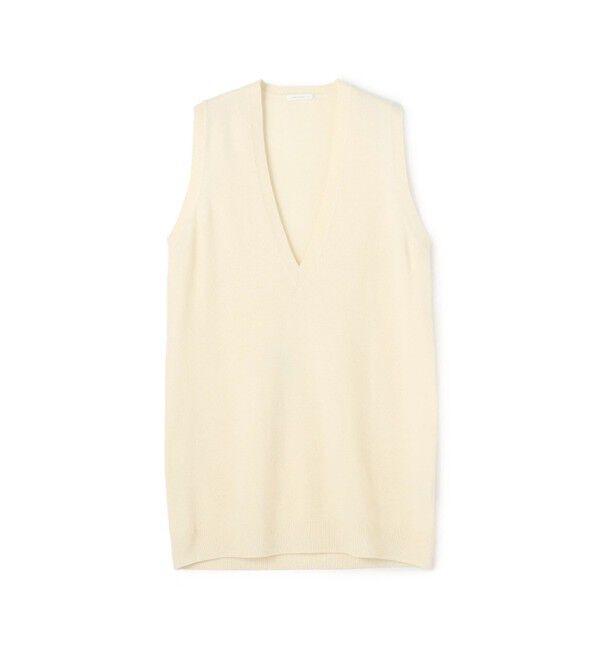 GALERIE VIE「スーパーファインウール Vネックベスト」|ニット・セーター|11 ホワイト