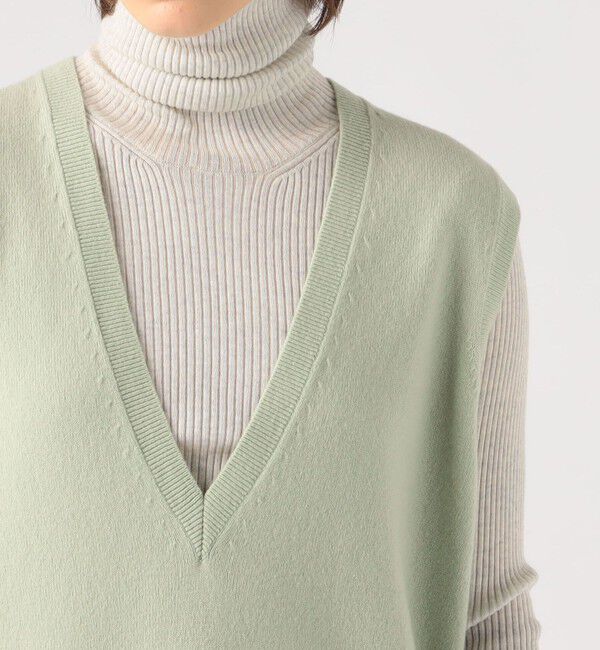 GALERIE VIE「スーパーファインウール Vネックベスト」|ニット・セーター|