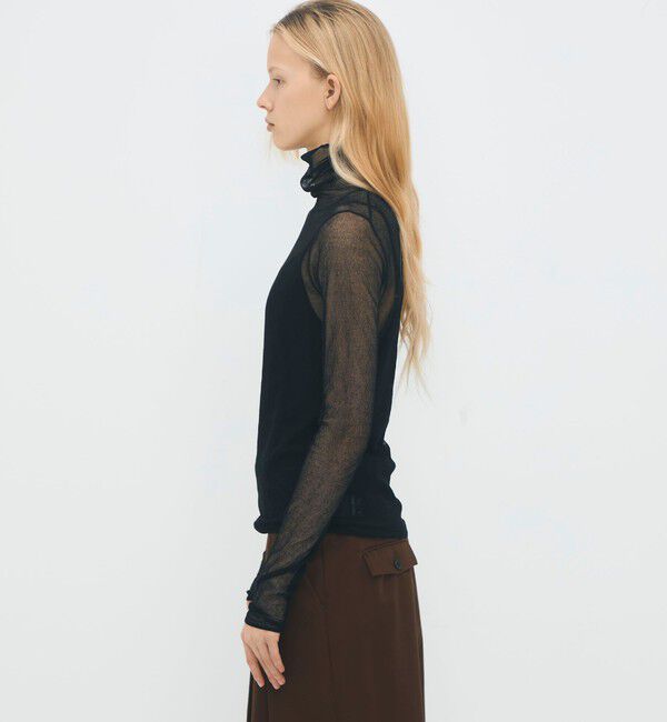 CABaN「コットンナイロン シアータートルネックプルオーバー」|ニット・セーター|