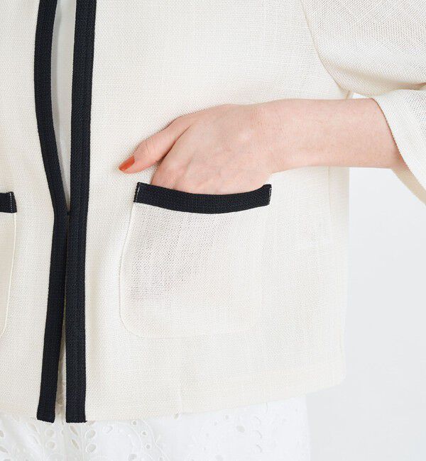 Ballsey「カラミ ノーカラージャケット」|ノーカラージャケット|