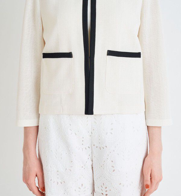 Ballsey「カラミ ノーカラージャケット」|ノーカラージャケット|