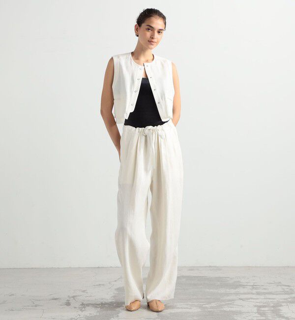 BACCA「リネンツイル タックワイドパンツ」|その他|