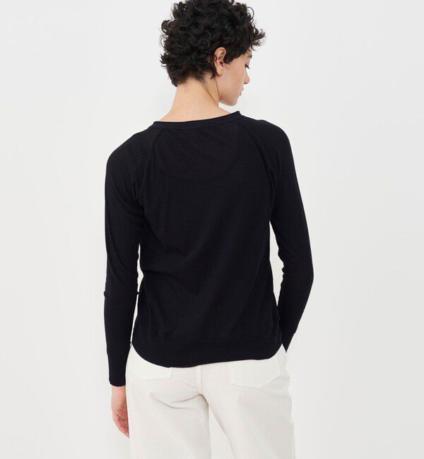 GALERIE VIE「ガーゼフライスジャージー クルーネックカーディガン」|カーディガン|