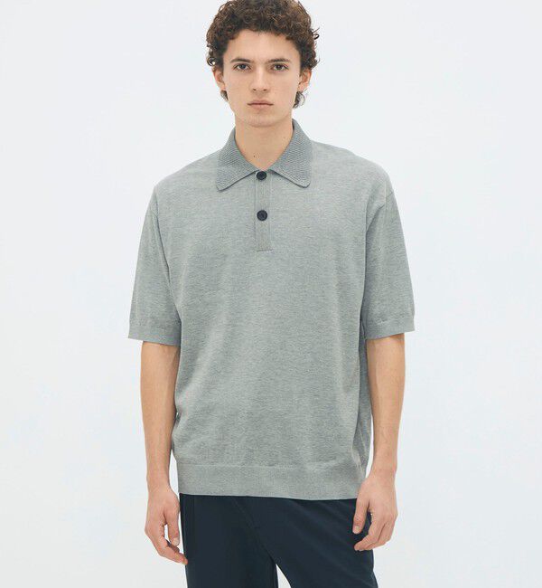 CABaN「コットン ポロニットプルオーバー」|ニット・セーター|