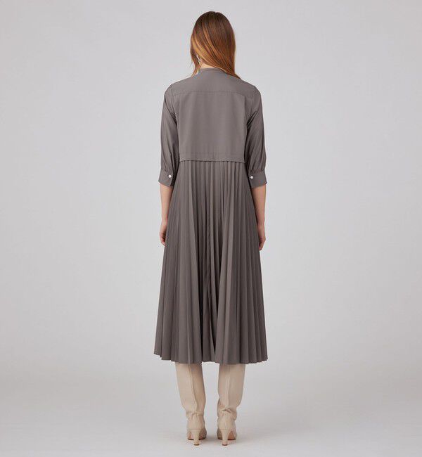 Ballsey「スパンブロード バックプリーツシャツワンピース」|ワンピース|