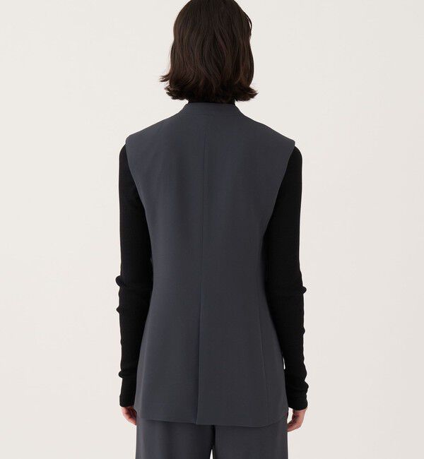 DES PRES「ライトダブルクロス ノーカラージレ」|ベスト・ジレ|