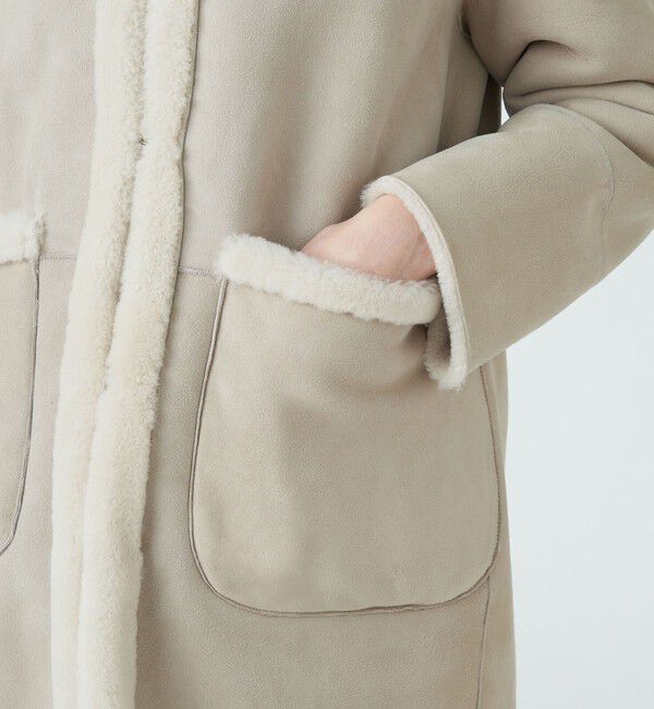 TOMORROWLAND collection「メリノムートン ノーカラーコート」|ノーカラーコート|
