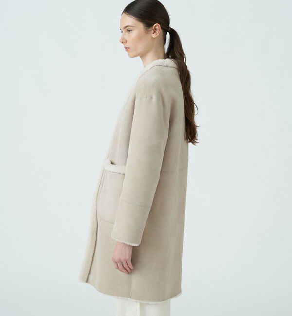 TOMORROWLAND collection「メリノムートン ノーカラーコート」|ノーカラーコート|