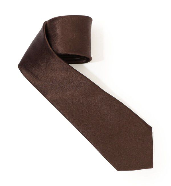 TOMORROWLAND GOODS「TOMORROWLAND シルク ソリッドネクタイ」|ネクタイ・蝶ネクタイ|47 ブラウン