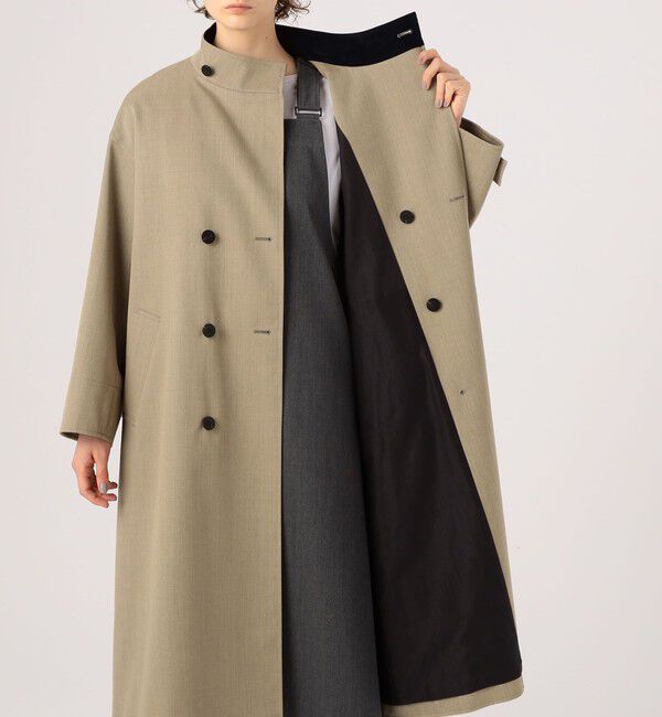GALERIE VIE「ウールギャバジンスタンドカラー トレンチコート」|ダッフルコート|