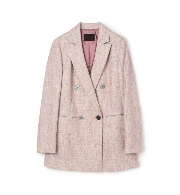 TOMORROWLAND collection「ファンシーテープ ダブルブレストジャケット」|テーラードジャケット|34 ピンク系