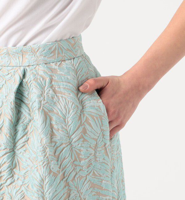 CABaN「リーフジャカード ミディスカート」|スカート|